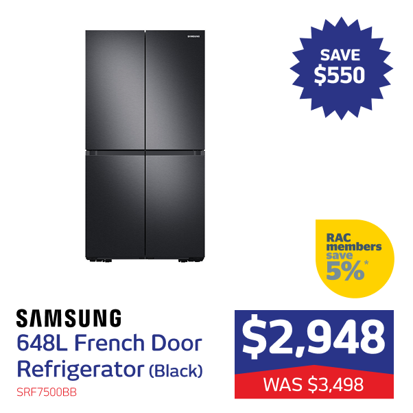 648L French Door Fridge (Black)