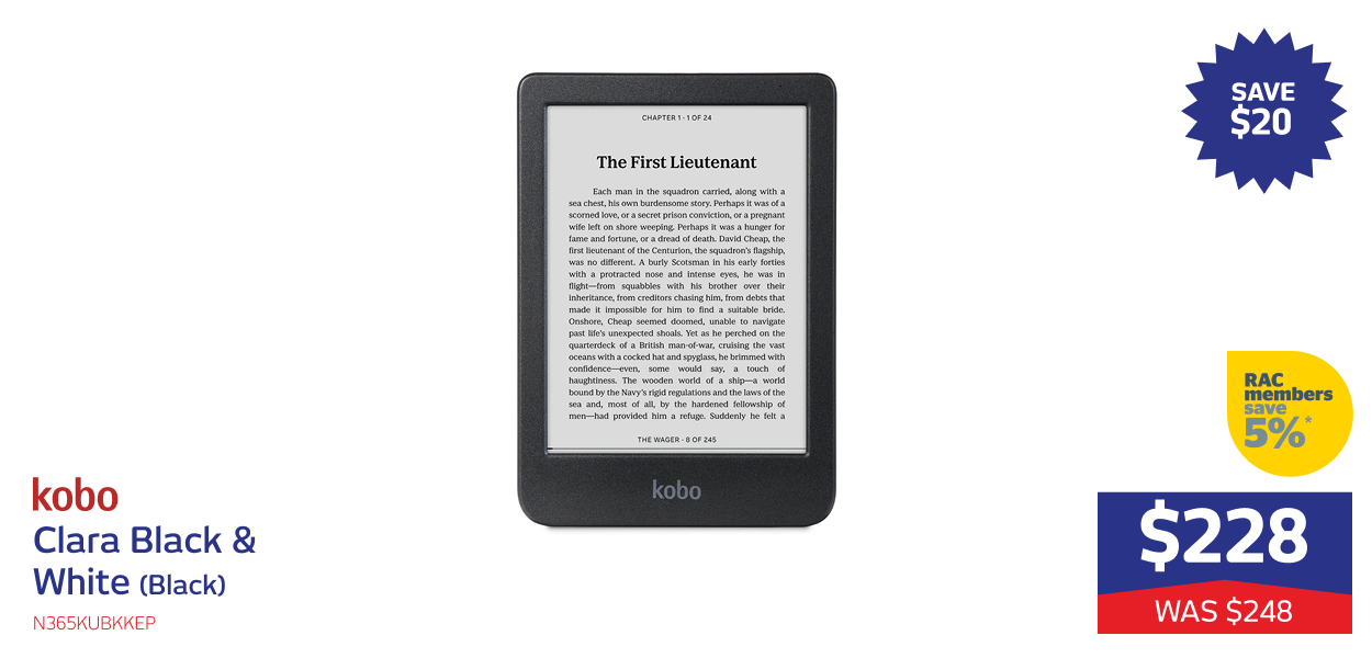 Kobo Clara Black & White (Black)