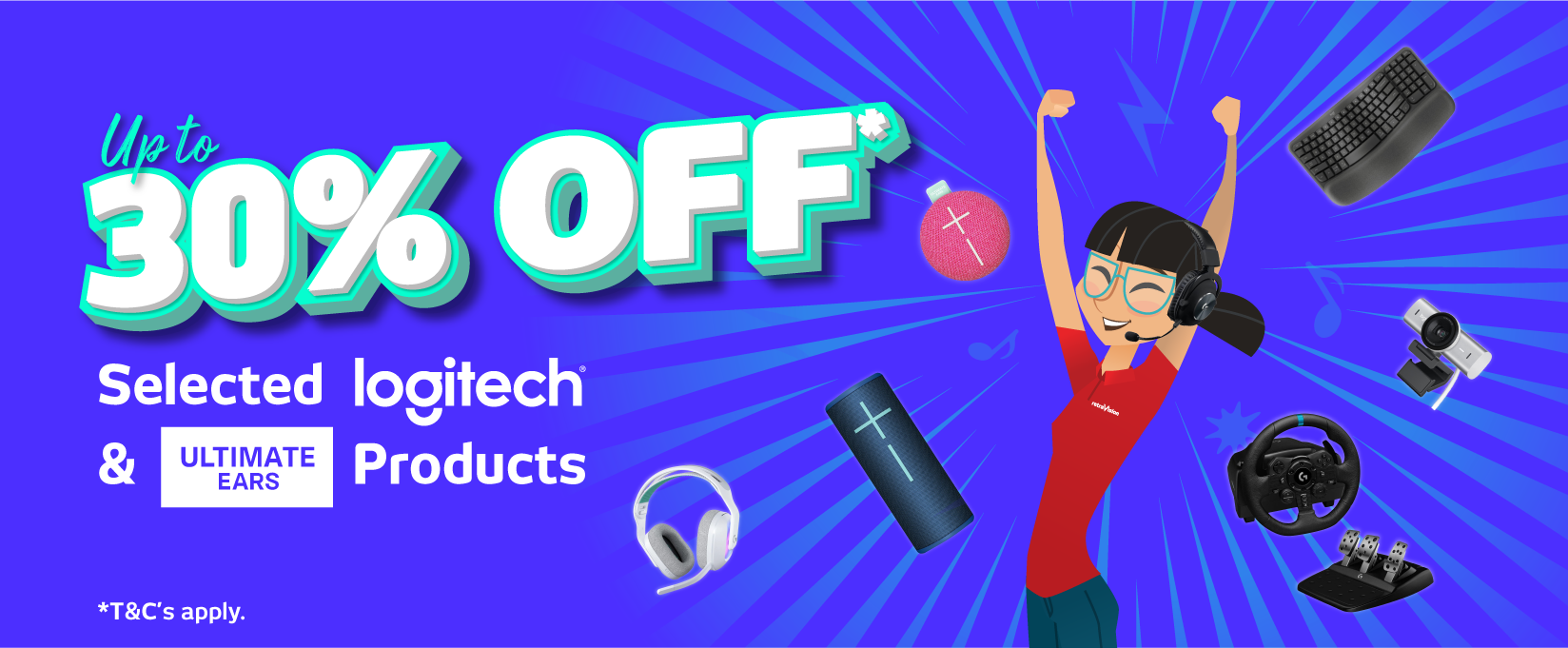 Up To 30% Off Selected Logitech ​& UE ​P​roducts