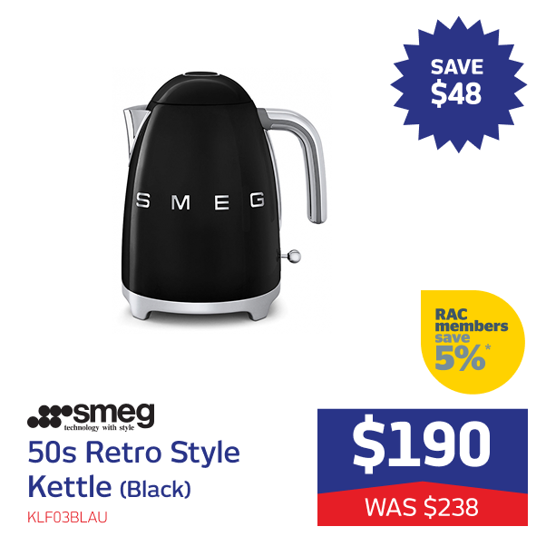 50s Retro Style 4 Slice Toaster (Black)