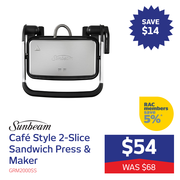 Café Style 2-Slice Sandwich Press & Maker