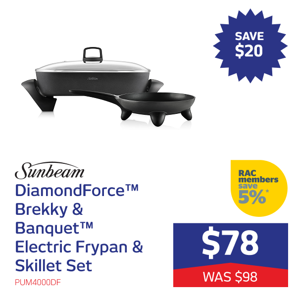 DiamondForce™ Brekky & Banquet™ Electric Frypan & Skillet Set