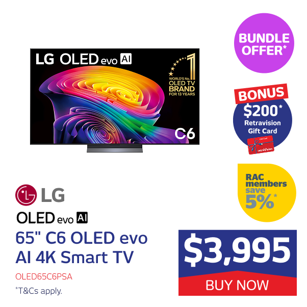 65" C6 OLED evo AI 4K Smart TV
