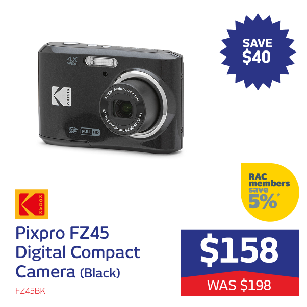 Pixpro FZ45 Digital Compact Camera (Black)