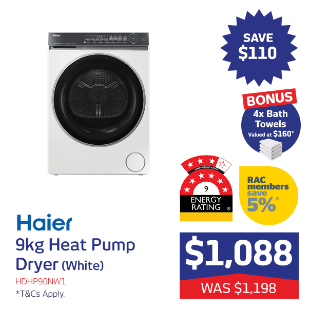9kg Heat Pump Dryer (White)