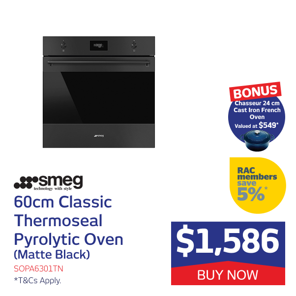 60cm Classic Thermoseal Pyrolytic Oven (Matte Black)