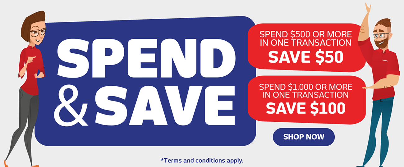 Spend & Save, on now at Retravision!