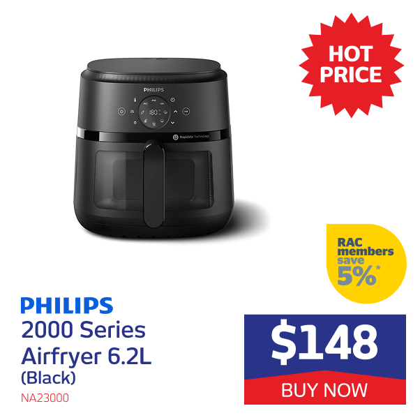 2000 Series Airfryer 6.2L (Black)