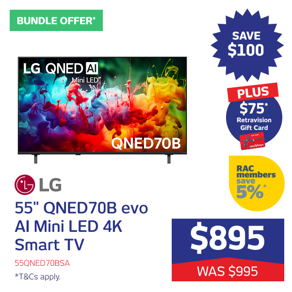 55" QNED70B evo AI Mini LED 4K Smart TV