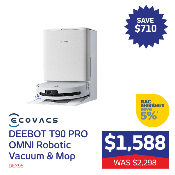 DEEBOT T90 PRO OMNI Robot Vacuum & Mop (White)