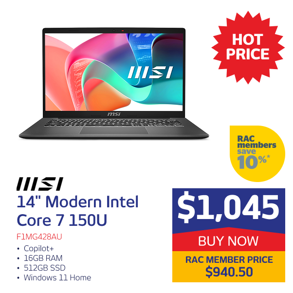 14" Modern Intel Core 7 150U 16GB RAM 512GB W11H