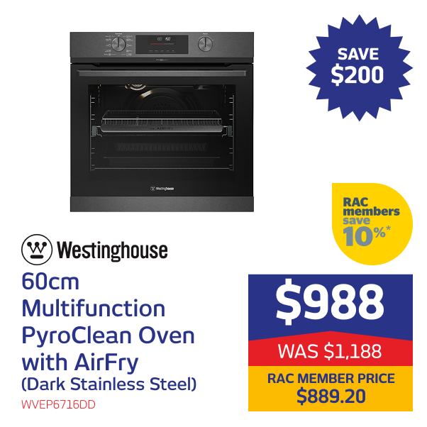 60cm Multifunction PyroClean Oven with AirFry (Dark Stainless Steel)