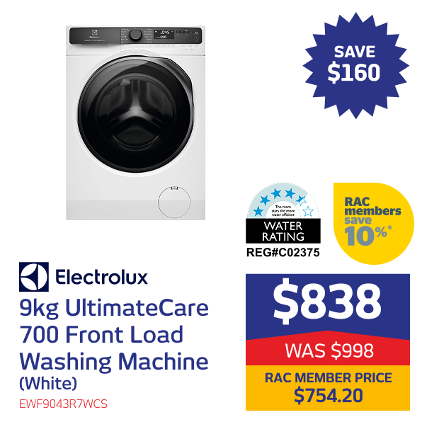9kg UltimateCare 700 Front Load Washing Machine (White)