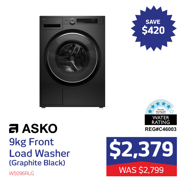 9kg Front Load Washer (Graphite Black)