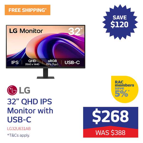 32" QHD IPS Monitor with USB-C
