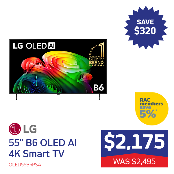 55" B6 OLED AI 4K Smart TV