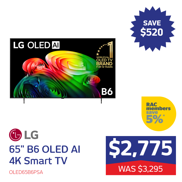 65" B6 OLED AI 4K Smart TV