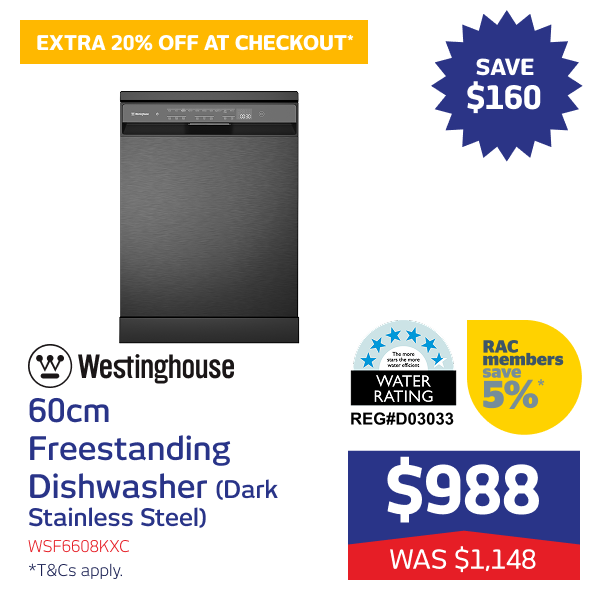 60cm Freestanding Dishwasher (Dark Stainless Steel)
