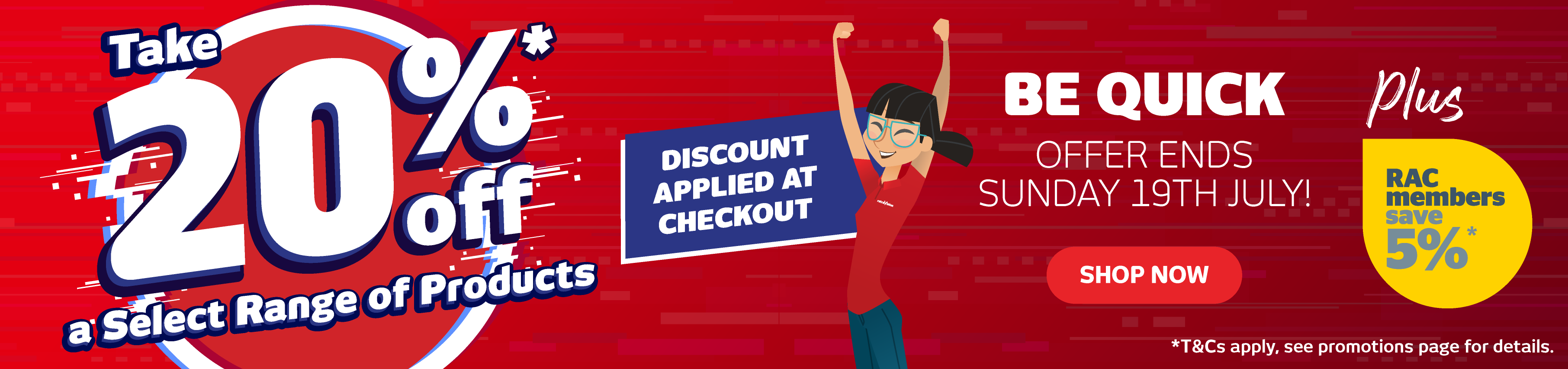 Take 20% off a Select Range of Products
