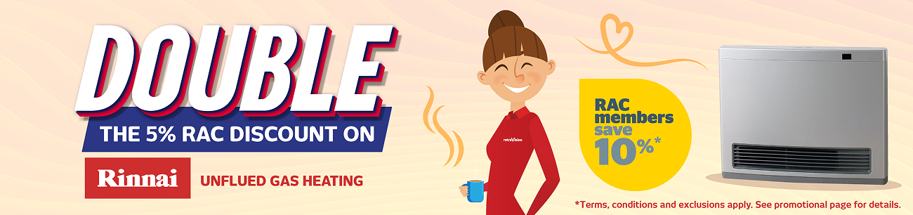 RAC Double Discount on Rinnai