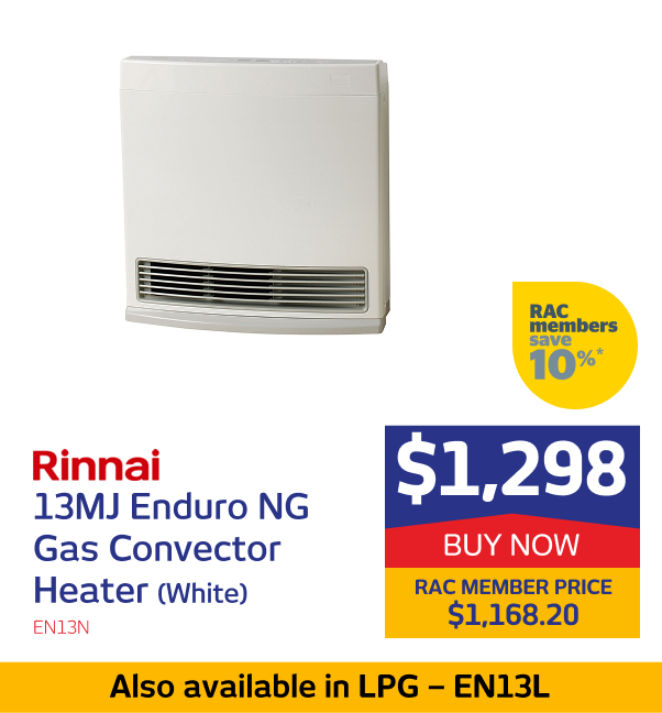 13MJ Enduro NG Gas Convector Heater (White)