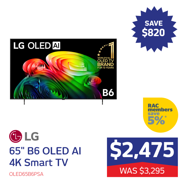 65" B6 OLED AI 4K Smart TV