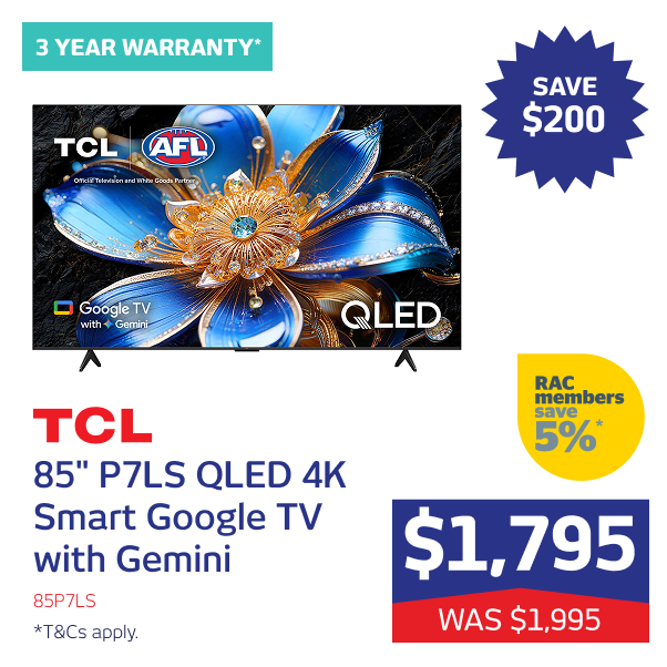85" P7LS QLED 4K Smart Google TV with Gemini