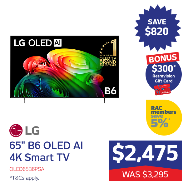 65" B6 OLED AI 4K Smart TV