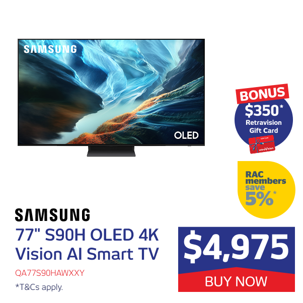 77" S90H OLED 4K Vision AI Smart TV