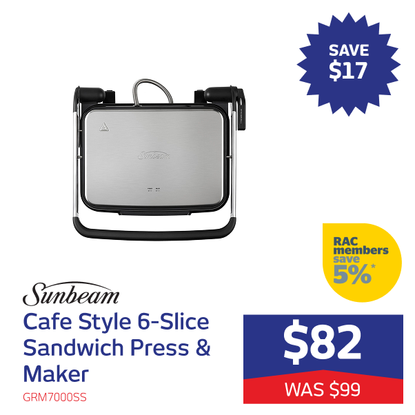 Cafe Style 6-Slice Sandwich Press & Maker