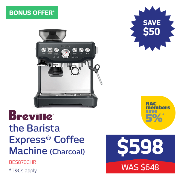 the Barista Express&reg; Coffee Machine (Charcoal)
