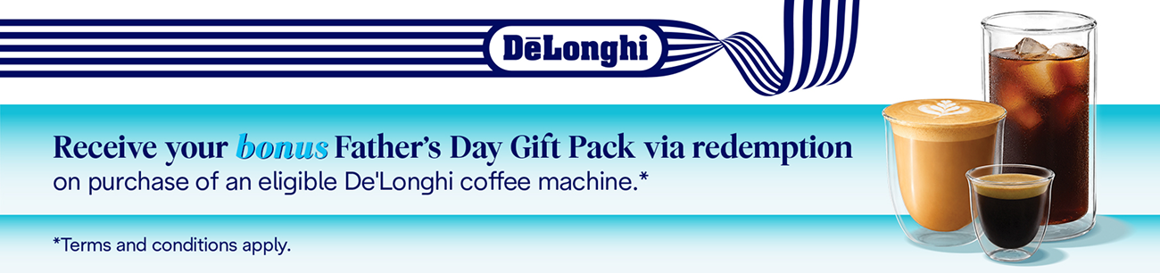 Receive A Bonus Father's Day Gift Pack With Selected De'Longhi Coffee Machines