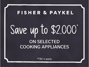 Save up to $2,000 on Fisher & Paykel Cooking
