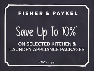 Save Up To 10% On Selected Fisher & Paykel Kitchen & Laundry Appliances