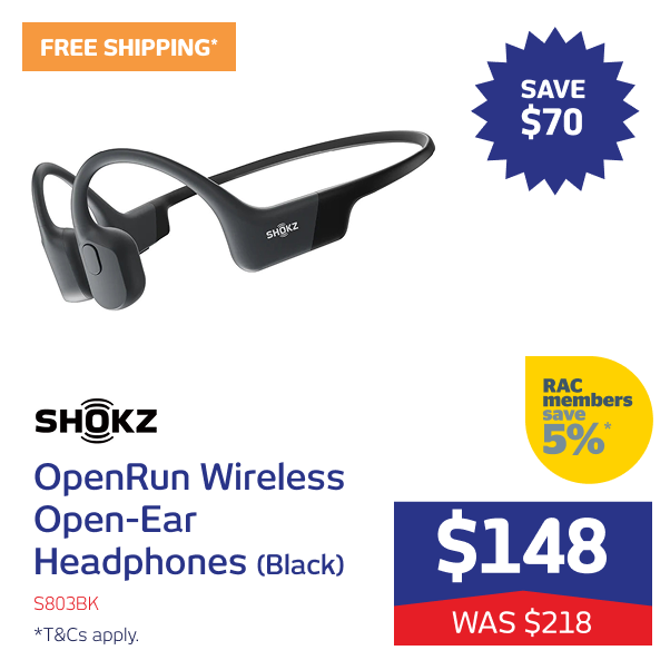OpenRun Wireless Open-Ear Headphones (Black)