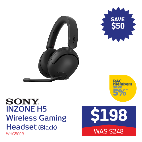 INZONE H5 Wireless Gaming Headset (Black)