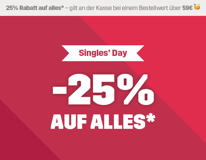 25% off everything – Singles Day