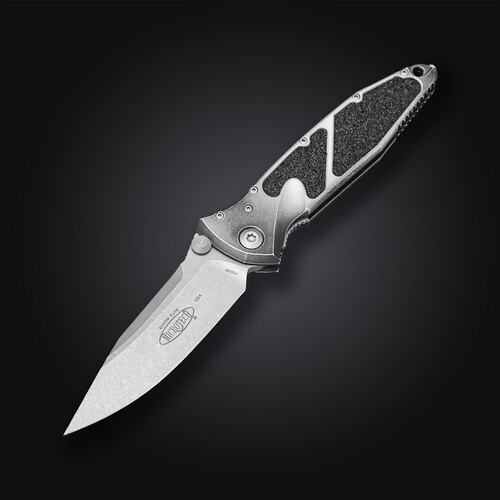 Складной нож Microtech/Marfione Socom Elite Clip Point Weathered Metal 10.2 см 160-10APWME