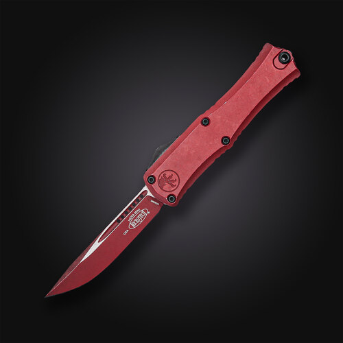 Автоматический фронтальный выкидной нож Microtech/Marfione Hera II Mini Weathered Crimson 7.5 см 1703M-1WCM