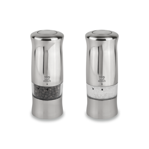 Набор из 2-х электрических мельниц для соли и перца Peugeot Zeli Brushed Metal Style 14 см PG2/28480
