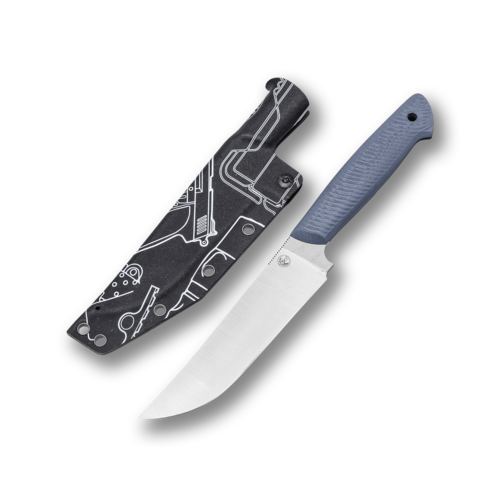 Походный полевой кухонный нож с фиксированным клинком 7 Ножей ТехноПчак 14.5 см 7N/TPCHAK-GYG10-N690