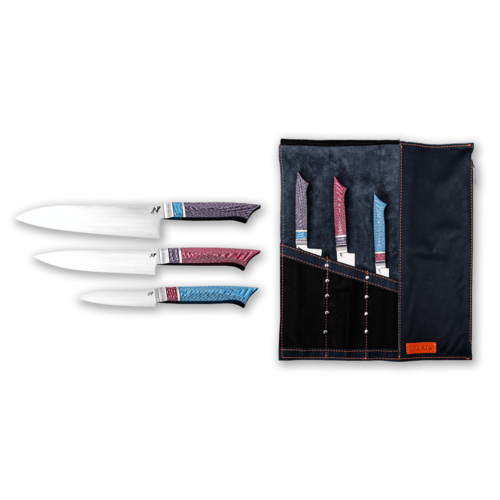 Набор шеф-повара из 3-х авторских кухонных ножей Назар Жирнов 