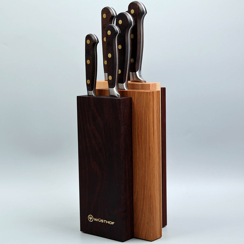 Набор из 6-и кухонных ножей Wuesthof Crafter на фирменной подставке из дуба и клёна WUS 9834