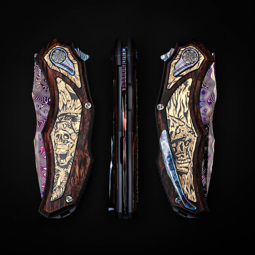 Кастомный складной нож NL Knives Теос 