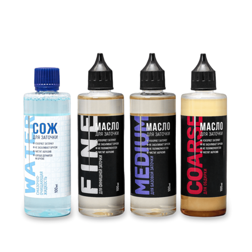 Набор их 3-х масел для заточки + СОЖ Заточной Клуб 400 мл RZ/HONING-SET-4