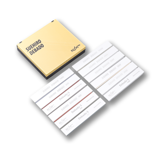 Набор из 12-и камней Suehiro Debado из оксида алюминия на алюминиевых бланках 150x24x6 мм RZ/DEBADO-12-SHARPBOX