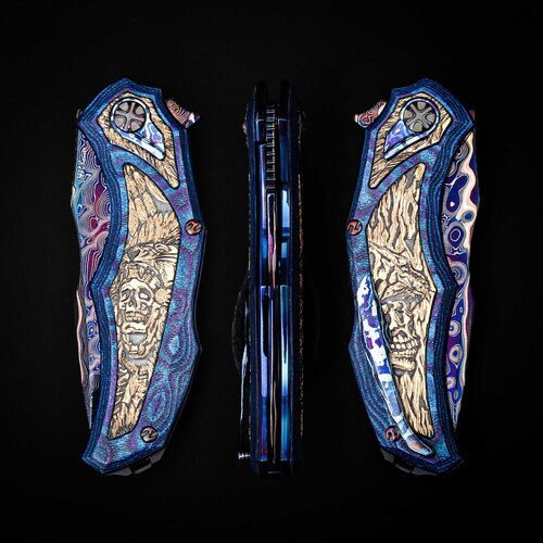 Кастомный складной нож NL Knives Теос 