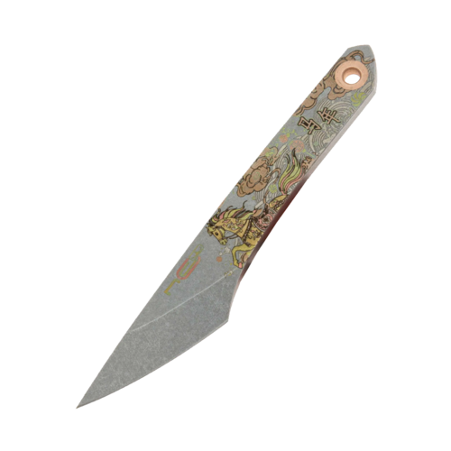 Нож скрытого ношения с фиксированным клинком NC Custom Киридаши Лошадь 3.4 см NCC062YR-HR-SW/RD