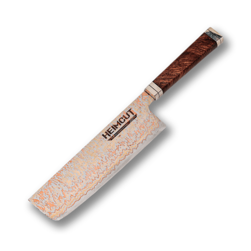 Кухонный нож накири для резки овощей Hexa Padauk Burl 18 см HC/HEXA-PBC-NA