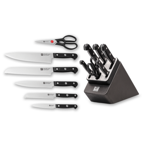 Набор из 5-и кухонных ножей Zwilling Gourmet + ножницы на подставке со встроенной заточкой 1027276